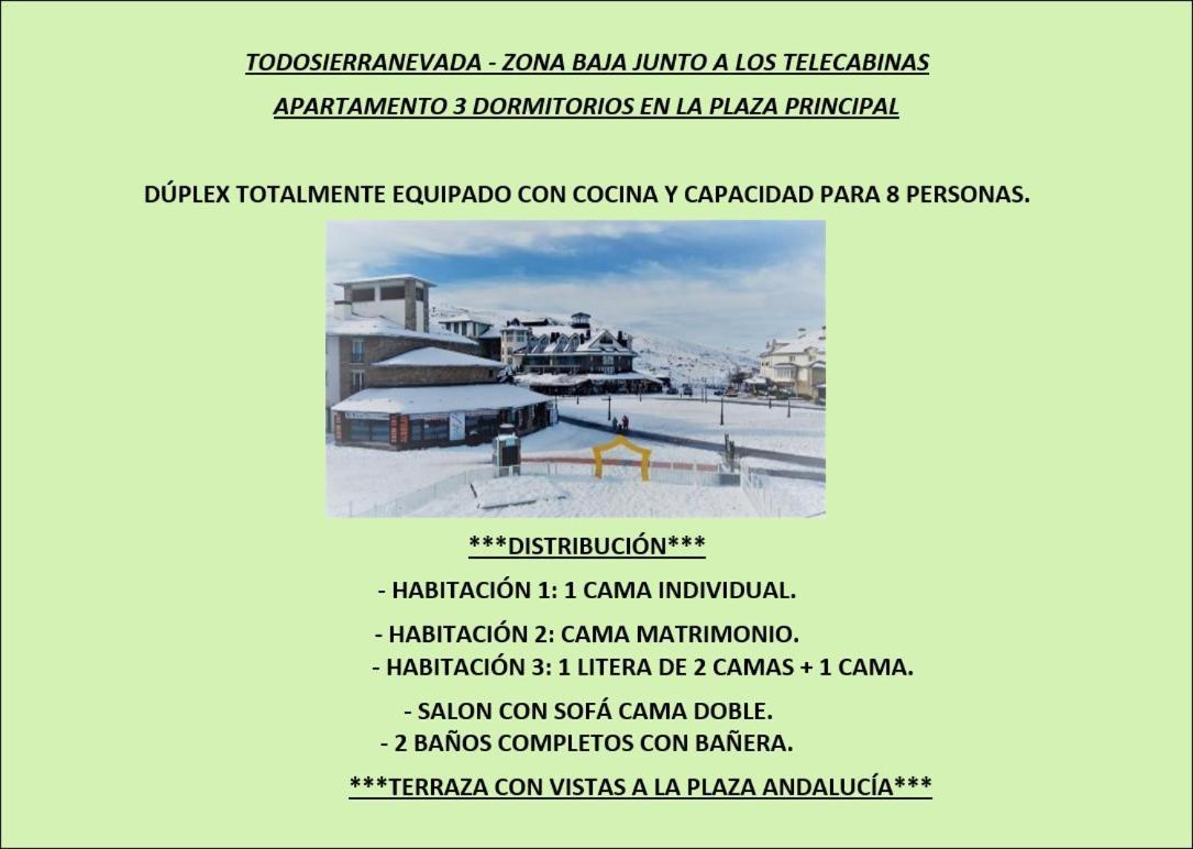 Ski & Snow Apartmentos By Todosierranevada - Plaza Principal Junto A Los Telecabinas Sierra Nevada Exterior photo